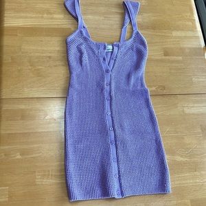Lilac crochet mini dress. Urban Outfitters.